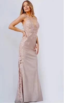 Jovani JVN2205 Embroidered Glitter Dress -Fashion Gown jovpm s20 jvn2205 bi 14