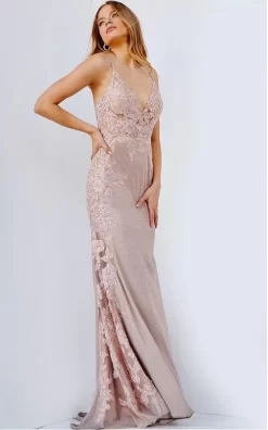 Jovani JVN2205 Embroidered Glitter Dress -Fashion Gown jovpm s20 jvn2205 bi 15