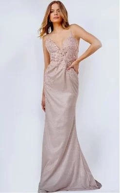 Jovani JVN2205 Embroidered Glitter Dress -Fashion Gown jovpm s20 jvn2205 bi 16