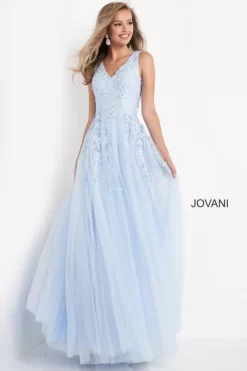 Jovani K00367 V-Neck Embroidered Formal Dress -Fashion Gown jovpm s20 k00367 bi 04 1