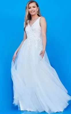 Jovani K00367 V-Neck Embroidered Formal Dress -Fashion Gown jovpm s20 k00367 bi 04 2