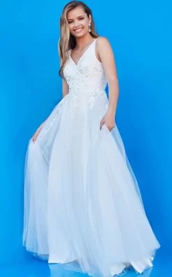 Jovani K00367 V-Neck Embroidered Formal Dress -Fashion Gown jovpm s20 k00367 bi 05