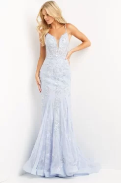 Jovani JVN06475 Open Back Embroidered Dress -Fashion Gown jvn06475 powder blue 4