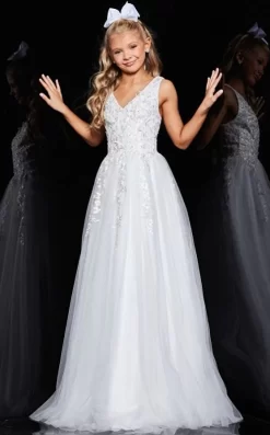 Jovani K00367 V-Neck Embroidered Formal Dress -Fashion Gown k00367 2