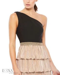 Ieena For Mac Duggal 26541i Tiered Skirt One Shoulder Dress -Fashion Gown mac duggal 26541i dress 03.876