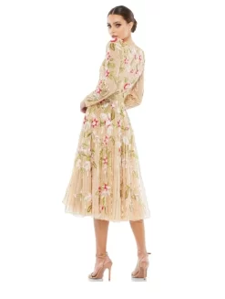 Mac Duggal 5415 Floral Beadwork Long Sleeve Dress -Fashion Gown mac duggal 5415 floral beadwork long sleeve dress 02.906