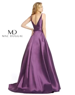 Mac Duggal 55010M Plunging Neckline With Pockets Dress -Fashion Gown mac duggal 55010m dress 02.876