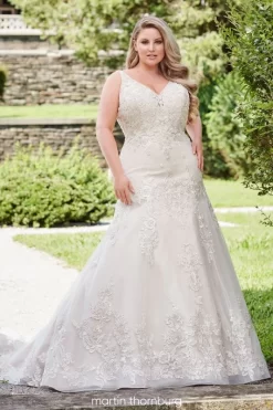 Martin Thornburg 120235W Jocelyn Lace Back Plus Size Wedding Dress