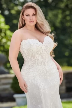 Martin Thornburg 120242W Willow Removable Train Plus Size Wedding Gown -Fashion Gown martin thornburg 120242w willow removable train plus size wedding gown 03.768