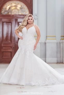 Martin Thornburg 220265W Terra Spaghetti Strap Bridal Dress