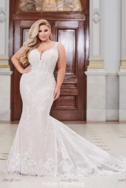 Martin Thornburg 220268W Torrance V-Neck Wedding Dress