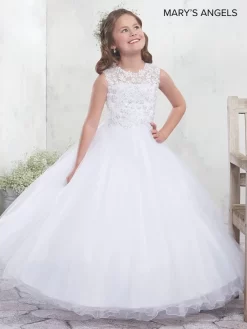 Marys Angel MB9010 Lace Bodice Cutout Back Flower Girl Dress