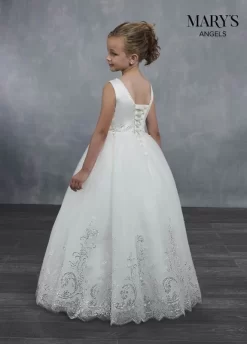 Marys Angel MB9046 Watteau Train Scoop Neck Flower Girl Dress -Fashion Gown marys angel mb9046 watteau train scoop neck flower girl dress 03.963
