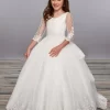 Marys Angel MB9056 Tiered Back Illusion Sleeve Flower Girl Dress
