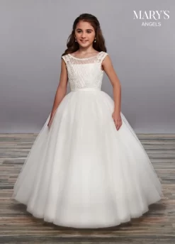 Marys Angel MB9061 Scoop Neck Lace-Up Back Flower Girl Dress