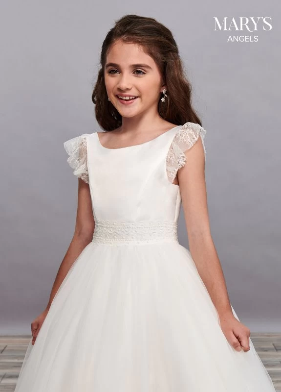 Marys Angel MB9062 Lace Hem Ruffle Sleeve Flower Girl Dress 2 Marys Angel MB9062 Lace Hem Ruffle Sleeve Flower Girl Dress - Image 2