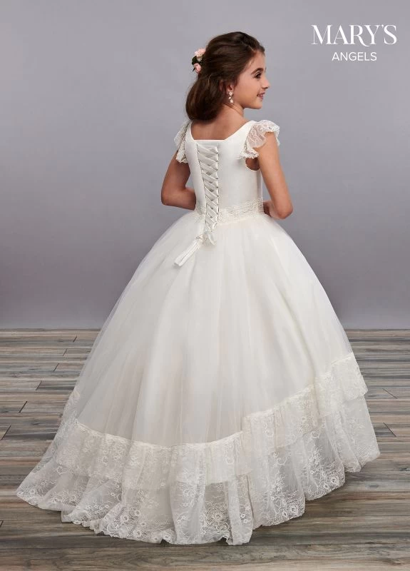 Marys Angel MB9062 Lace Hem Ruffle Sleeve Flower Girl Dress 3 Marys Angel MB9062 Lace Hem Ruffle Sleeve Flower Girl Dress - Image 3