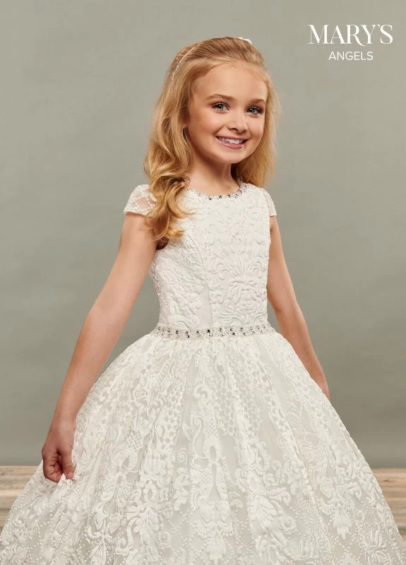 Marys Angel MB9065 Cap Sleeve Sparkly Flower Girl Dress 2 Marys Angel MB9065 Cap Sleeve Sparkly Flower Girl Dress - Image 2