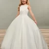 Marys Angel MB9067 Embroidered Waist Lace-Up Back Flower Girl Dress