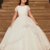 Marys Angel MB9081 Lace Sleeve Tiered Skirt Flower Girl Dress