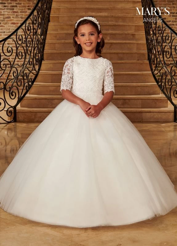 Marys Angel MB9086 Half Sleeve Cutout Back Flower Girl Dress 1 Marys Angel MB9086 Half Sleeve Cutout Back Flower Girl Dress