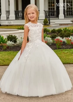 Marys Angel MB9098 Keyhole Back Cap Sleeve Flower Girl Dress