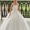 Marys Angel MB9104 Detachable Sleeves Square Neck Flower Girl Dress