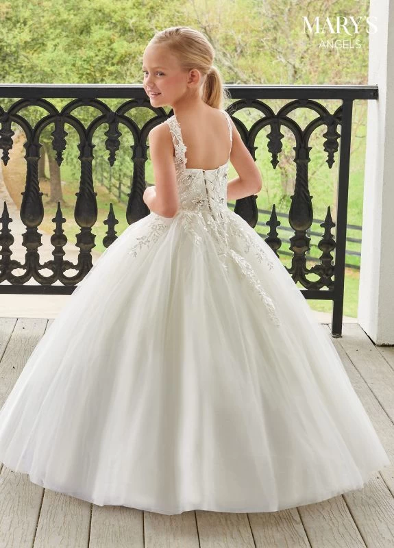 Marys Angel MB9104 Detachable Sleeves Square Neck Flower Girl Dress 2 Marys Angel MB9104 Detachable Sleeves Square Neck Flower Girl Dress - Image 2