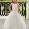 Marys Angel MB9105 Cap Sleeves Scoop Neck Flower Girl Dress