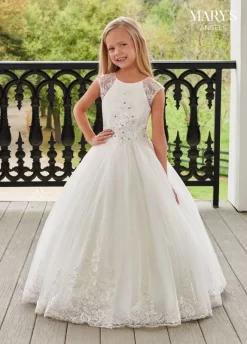 Marys Angel MB9105 Cap Sleeves Scoop Neck Flower Girl Dress