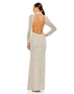 Ieena For Mac Duggal 42014 High Neck Strappy Back Dress 10 Ieena For Mac Duggal 42014 High Neck Strappy Back Dress -Fashion Gown mdgpm s22 42014 bi 06