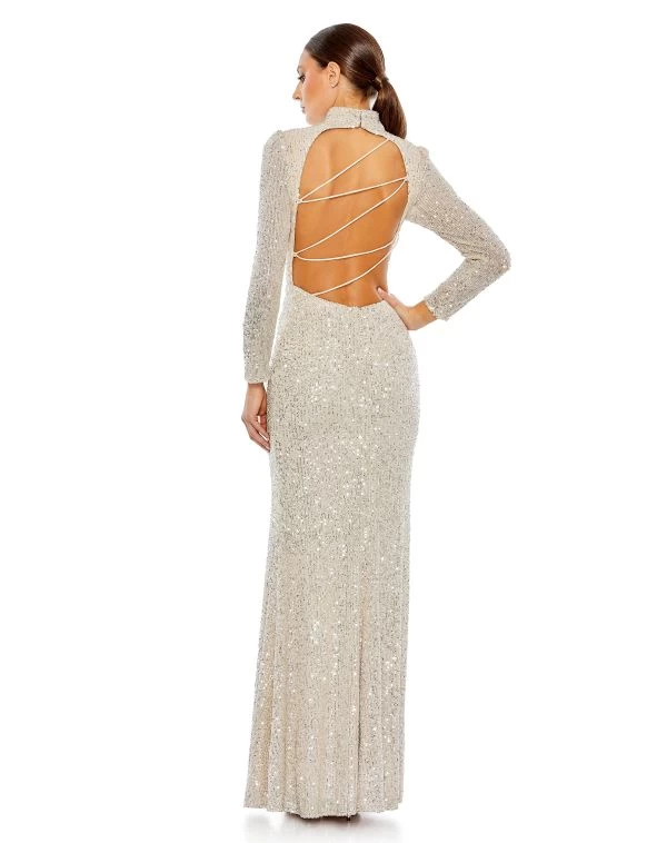 Ieena For Mac Duggal 42014 High Neck Strappy Back Dress 5 Ieena For Mac Duggal 42014 High Neck Strappy Back Dress - Image 5