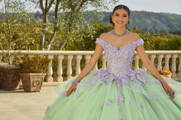 Mori Lee 89437 3D Flowers Peplum Skirt Sweet 16 Gown 6 Mori Lee 89437 3D Flowers Peplum Skirt Sweet 16 Gown - Image 6