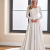 Modest Bridal By Mon Cheri TR22175 Long Sleeve V-Neck Wedding Gown