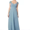 Mori Lee 13106 Cap Sleeve Bridesmaid Dress