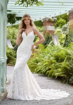 Mori Lee 2033 Perdita Beaded Spaghetti Straps Bridal Dress -Fashion Gown mori lee 2033 perdita beaded spaghetti straps bridal dress 03.578
