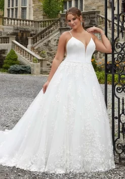 Mori Lee 2125W Suki Spaghetti Strap Bridal Dress