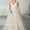 Mori Lee 3264 Rosanna V-Neck Plus Size Wedding Gown