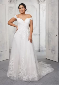 Mori Lee 3326 Carol Sweetheart Neckline Two-Way Plus Size Bridal Dress