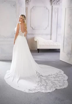 Mori Lee 3331C Caroline Plunging Neckline Plus Size Wedding Dress -Fashion Gown mori lee 3331c caroline plunging neckline plus size wedding dress 03.886