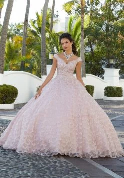 Mori Lee 34071 Off The Shoulder Scalloped Quinceanera Dress