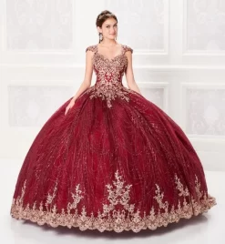 Princesa By Ariana Vara PR21964 Cutout Back Cap Sleeve Quinceanera Dress