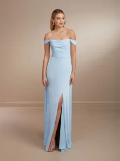 Christina Wu 22180 Front Slit Off The Shoulder Bridesmaid Dress