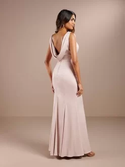 Christina Wu 22202 Cowl Back Bateau Neckline Bridesmaid Dress -Fashion Gown prtbm s24 22202 02