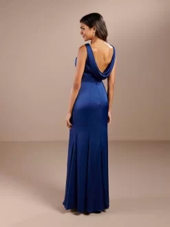 Christina Wu 22202 Cowl Back Bateau Neckline Bridesmaid Dress -Fashion Gown prtbm s24 22202 04
