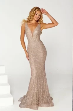 Portia And Scarlett PS23073 Rose Gold Prom Dress -Fashion Gown ptspm s24 ps23073 02