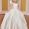 Rachel Allan RB9111 Scoop Neckline Ruched Waist Flower Girl Dress