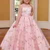 Rachel Allan RB9126 Pleated Waist Embroidered Flower Girl Dress