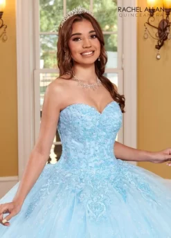 Rachel Allan RQ1116 Detached Sleeve Floral Glitter Quinceanera Gown -Fashion Gown rachel allan rq1116 quinceanera gown 04.1092