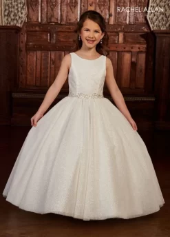 Rachel Allan RB9130 Beaded Waist Strappy Back Flower Girl Dress